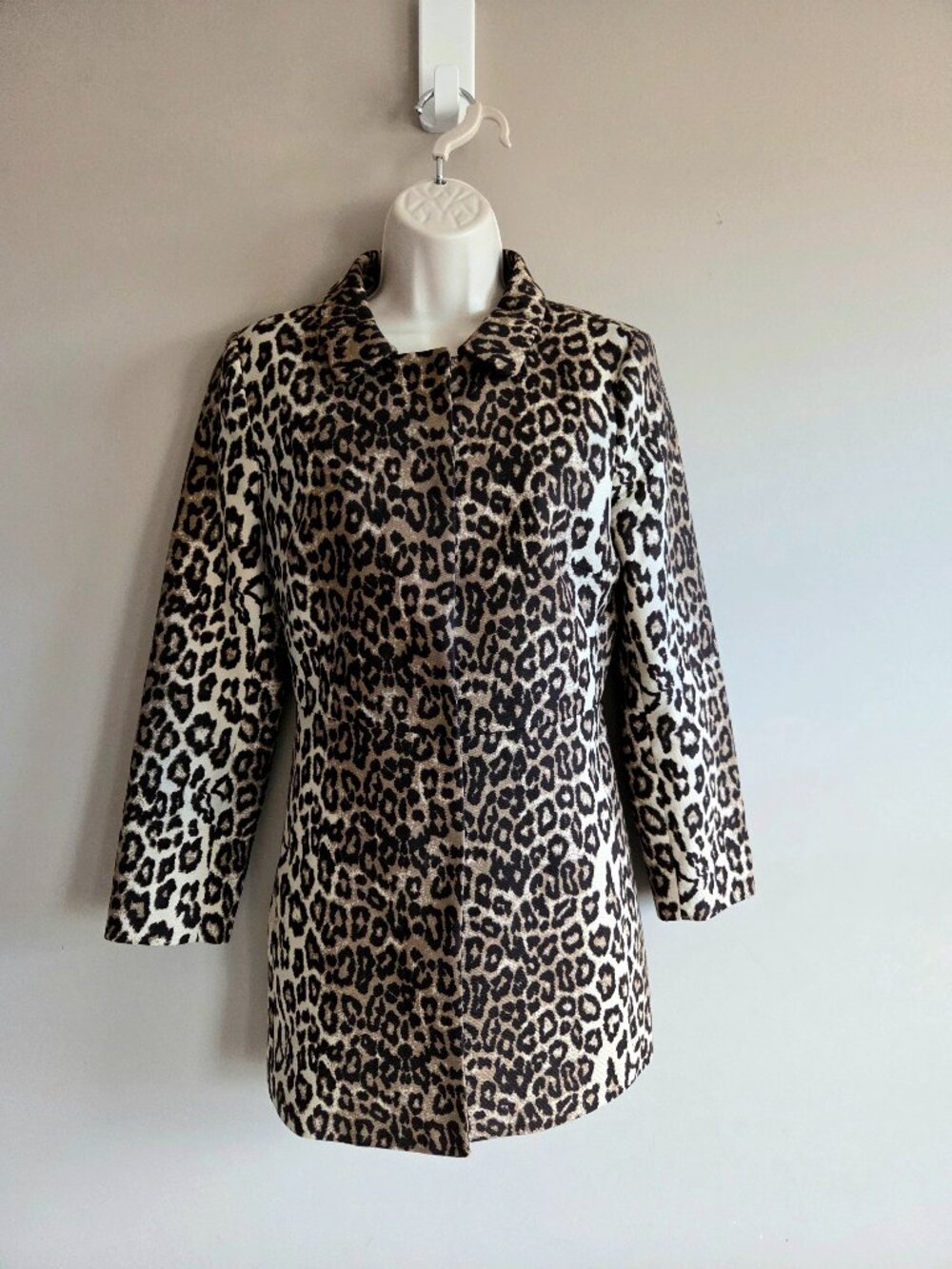 Banana Republic Cotton Blend Animal Print Light Coat/Jacket